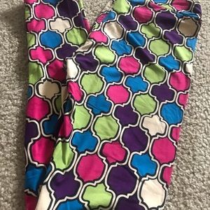 Lularoe os new colorful leggings one size nwot